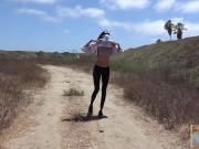Preview 5 of Masked Exhibitionist Flashing in Desolate Land