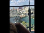 Preview 1 of Vegas balcony blowjob from slutty wife