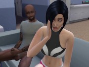 Preview 1 of DDSims - Cuckold Lets BBC Fuck his MILF Wife - Sims 4