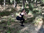 Preview 1 of Fucked an athletic milf in the forest