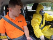Preview 2 of Fake Driving School Lexi Dona Takes Off her Hazmat Suit and Fucks Instructor