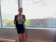 Preview 1 of fucking the secretary on a business trip in front of the hotel window