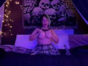 Preview 3 of BigTittyGothEgg jiggling and playing with my wet pussy