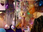 Preview 5 of Looner Balloon Party! PT.1 100+Balloons B2p,Hump,Suck, Fucked&Pussy Stuffed Balloon/Inflatabe fetish
