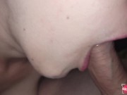 Preview 3 of Sensually teasing and playing with slobbering tongue with cock head close up
