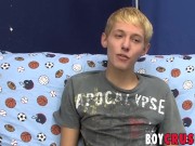 Preview 6 of Interviewed blonde twink Kenny Monroe wanking off and cums