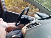 Preview 6 of Public dick flash! caught me jerking off in the car in a public park and help me out.