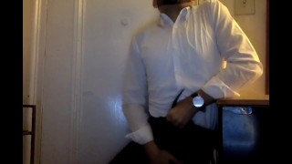 Waiter Gets Horny from Wedgie and Jerks Off