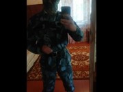 Preview 1 of Russian cadet, military, soldier, sports straight in uniform , army