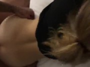 Preview 1 of PERFECT ASS WIFE spit roasted