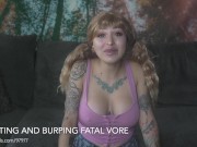 Preview 3 of FULL VID on Modelhub - Farting and Burping Vore