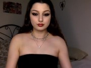 Preview 2 of GLAM GOTH TEEN CHATURBATE CAMGIRL BEDROOM LIVESTREAM RECORDING