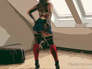 Preview 1 of strong wonder woman used like a slut - first time cosplay costume roleplay sex