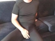 Preview 5 of Spandex boy cumming in Under Armour tights