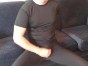 Preview 6 of Spandex boy cumming in Under Armour tights