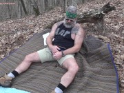 Preview 1 of Daddy Bear Will Angell breeds Scott Ryder out in the woods
