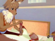 Preview 1 of Pokemon Yaoi Hentai 3D Yiff - Eevee sucks and is fucked by a dog
