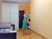 Preview 2 of Myla_Angel dances in green transparent dress