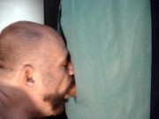 Preview 4 of #1 Daddy sucks his very first straight cock at glory hole