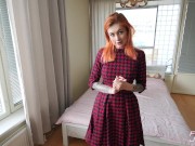 Preview 1 of Gorgeous Redhead Sucks and Hard Fucks You While Parents Away - JOI Game