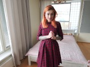 Preview 2 of Gorgeous Redhead Sucks and Hard Fucks You While Parents Away - JOI Game