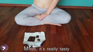 Chocolade Thief. She Pee On Floor Through Yoga Pants. Desperate Pee. | Kinky Dove