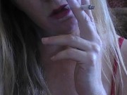 Preview 2 of My stepmom's red hot smoking lips