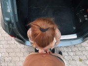 Preview 4 of POV - Liah Lou sucks huge cock in public and gets a facial