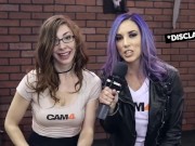 Preview 1 of Pornstar Jelena Jensen interviews hot girls on the tremor sex toy at Exxxotica | CAM4 Radio