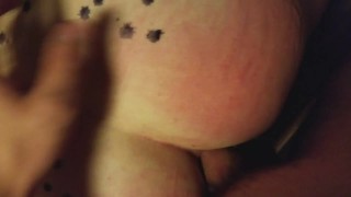 Pounding teen in ass after wax play and spankings