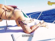 Preview 1 of ChicasLoca - Gina Snake Huge Tits Spanish Slut Outdoor Rough Fuck On A Boat
