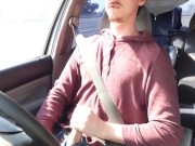 Preview 5 of Huge Cock needed to cum while driving, I couldnt wait public