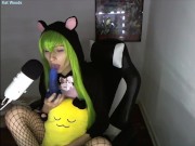 Preview 4 of 2nd Cosplay ASMR: CC Plays w/a Dildo Pt.1! Anime-Code Geass | Kat Woods