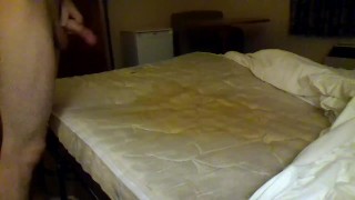 pissing on the bed again !