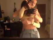 Preview 6 of My friend - real rejular girl show her amazing tits and hide face