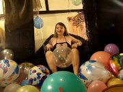 Preview 4 of Looner Balloon Fetish! 50+Balloons/Inflatables Helium inhalation B2P hump&Fucked2cum&Helium VoiceJOI