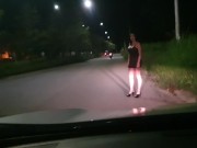 Preview 3 of I dress up as a whore of the night and a stranger pays me to fuck in his car