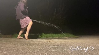 Naughty Girl Power Washes her Driveway with Piss, my Stream went so far! Who wants a Golden Shower