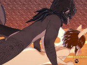 Preview 4 of Furry Yaoi Hentai 3D - Shiro (Dog) Is Fucked by big back Dog