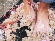 Preview 5 of Cake Squishing to satisfy your Foot Fetish