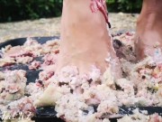 Preview 6 of Cake Squishing to satisfy your Foot Fetish