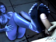 Preview 3 of [AnKhajiit] Halo 4 - Cumming on Cortana's Bare Blue Feet