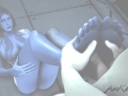 Preview 5 of [AnKhajiit] Halo 4 - Cumming on Cortana's Bare Blue Feet