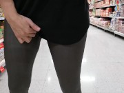 Preview 1 of masturbating and showing my tits in the supermarket