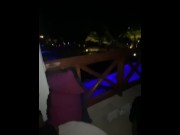Preview 2 of Cream pie on the balcony in a resort