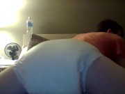 Preview 1 of Diaper College Twink Humps Bed