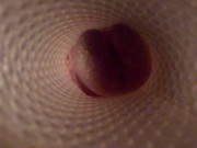 Preview 1 of Fucking a Fleshlight! View from inside the sextoy