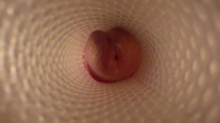Fucking a Fleshlight! View from inside the sextoy