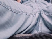 Preview 2 of Bbw wetting and masturbating til orgasm in piss soaked jeans after long hold
