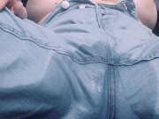 Preview 6 of Bbw wetting and masturbating til orgasm in piss soaked jeans after long hold